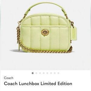 Coach Light Green Crossbody Bag with Gold Chain